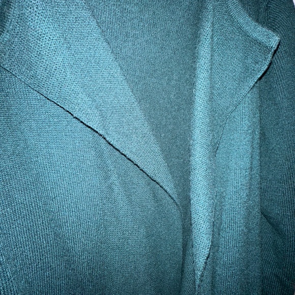 Banana Republic Turquoise Waterfall Cardigan Sweater XL with Pockets - Picture 5 of 7